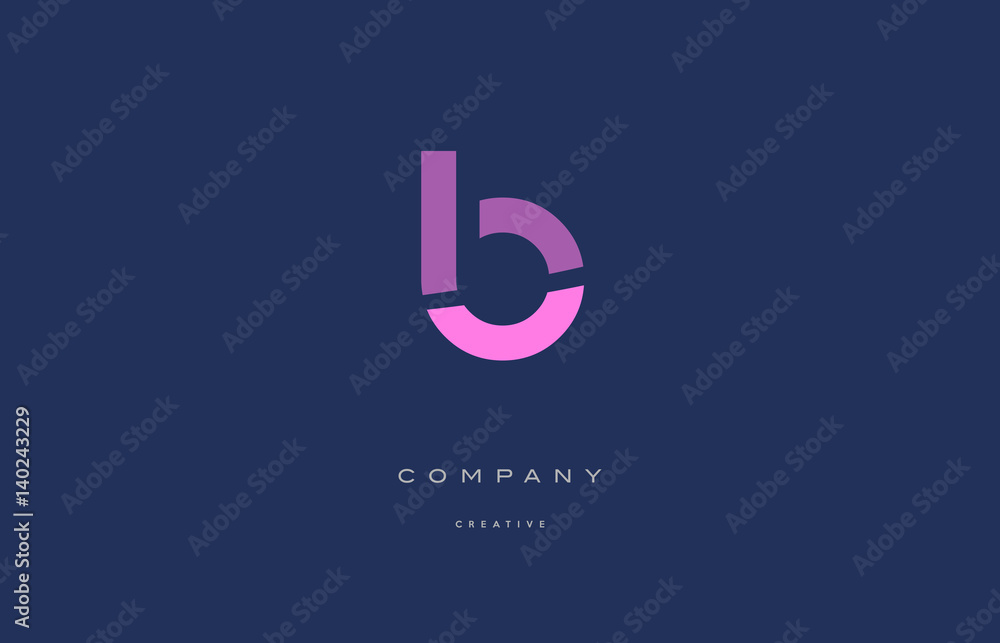 b pink blue alphabet letter logo icon b pink blue alphabet letter logo icon