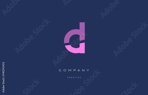cl c l  pink blue alphabet letter logo icon