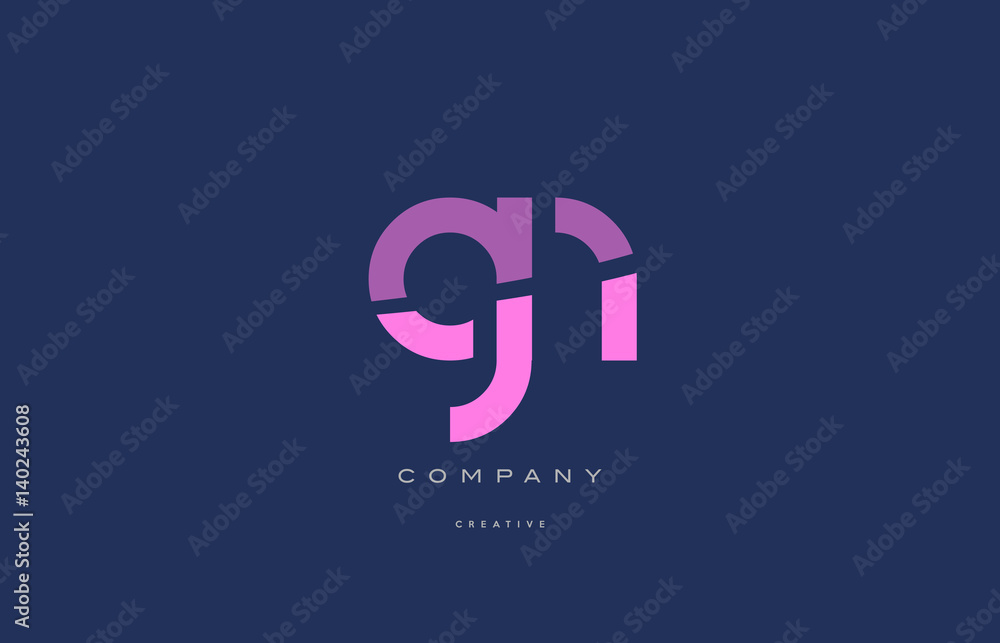 gn g n pink blue alphabet letter logo icon gn g n pink blue alphabet letter logo icon