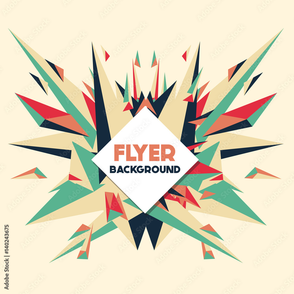 Low Poly Flyer style background Design Template Low Poly Flyer style background Design Template