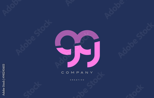 gg g g  pink blue alphabet letter logo icon