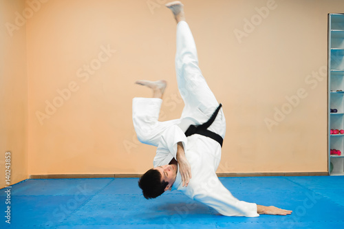 man practicing aikido