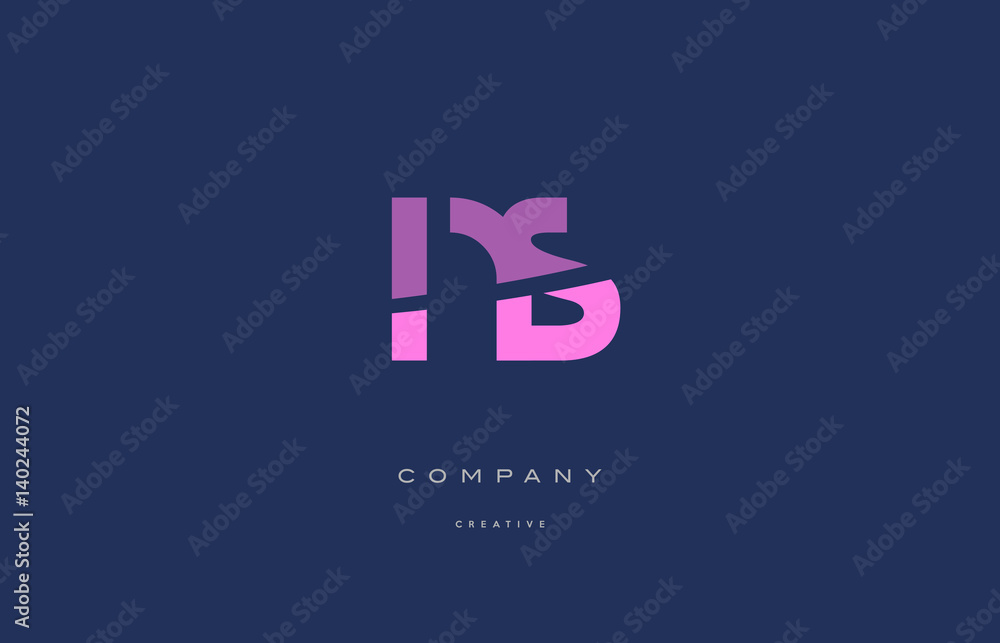 ns n s pink blue alphabet letter logo icon ns n s pink blue alphabet letter logo icon