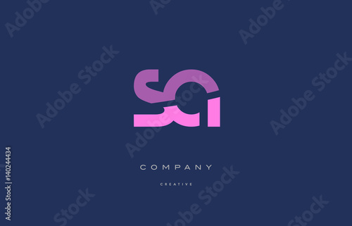 Foto sa s a  pink blue alphabet letter logo icon