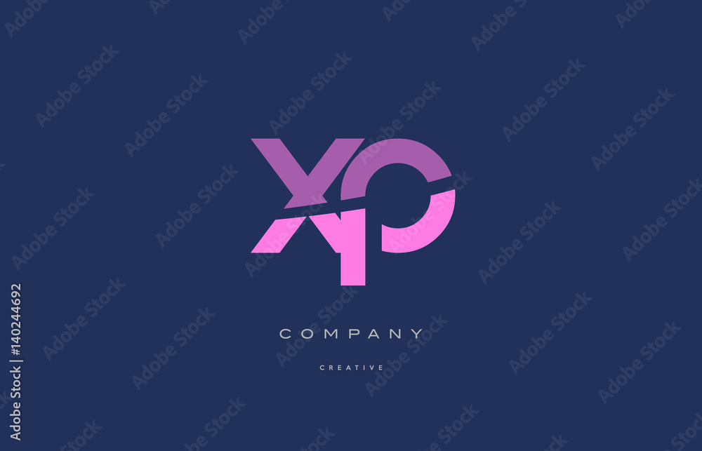xp x p pink blue alphabet letter logo icon xp x p pink blue alphabet letter logo icon