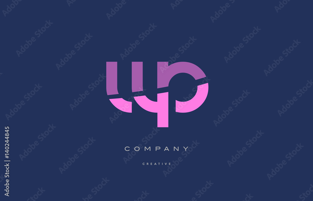 wp w p pink blue alphabet letter logo icon wp w p pink blue alphabet letter logo icon