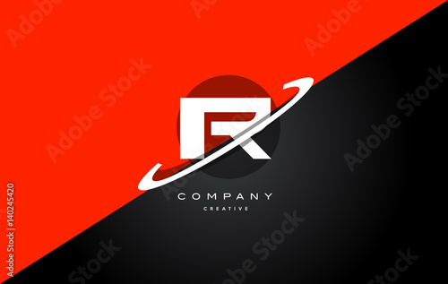 ir i r  red black technology alphabet company letter logo icon