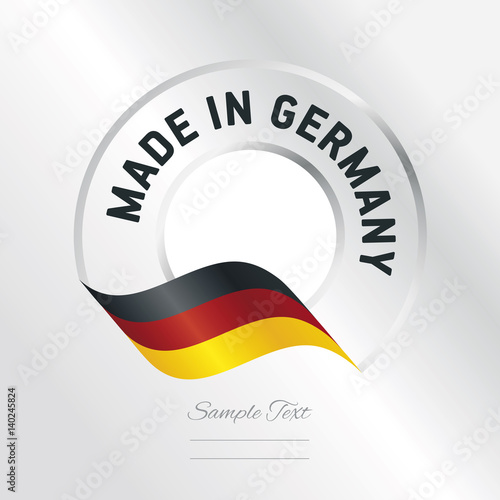 Made in Germany transparent logo icon silver background