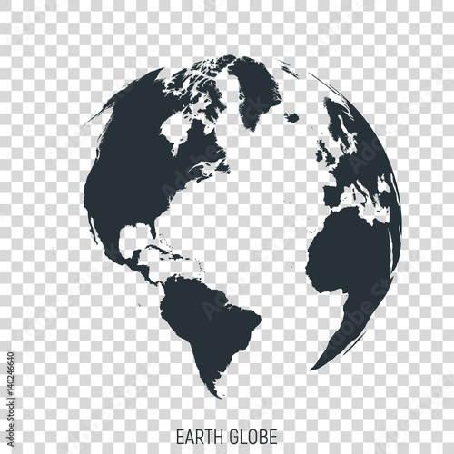 Earth Globe. View on North and South America