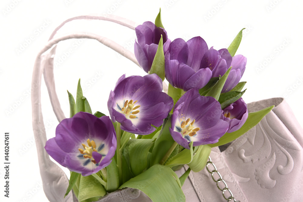 Obraz premium fioletowe tulipany
