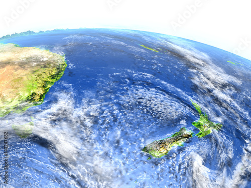 New Zealand on planet Earth