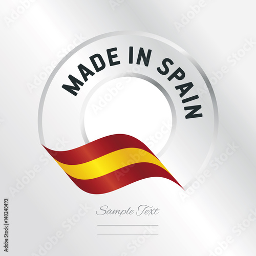 Made in Spain transparent logo icon silver background