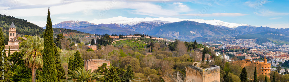 Landscape of Sierra Nevada in Granada, Spain.