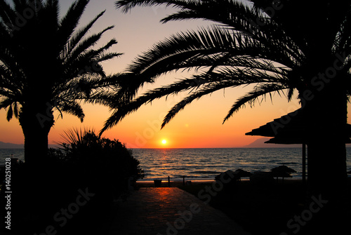 Golden sunset, Crete, Greece 