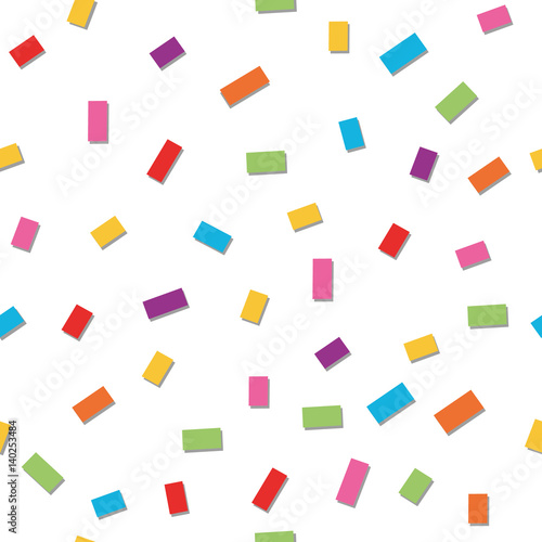 Confetti seamless pattern. Festive colored background.