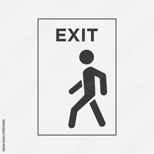 man black icon. exit icon.line style