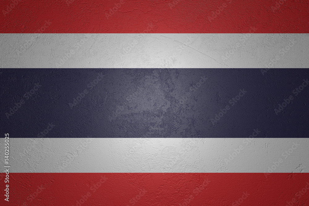 Flag of Thailand on stone background, 3d illustration