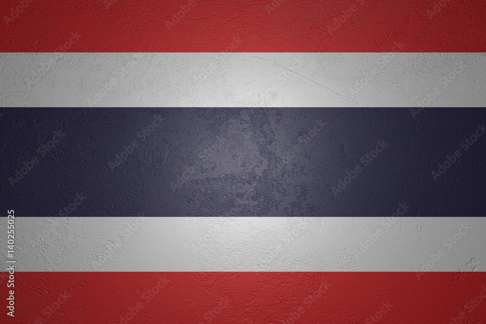 Flag of Thailand on stone background, 3d illustration Flag of Thailand on stone background, 3d illustration