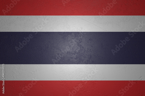 Flag of Thailand on stone background, 3d illustration