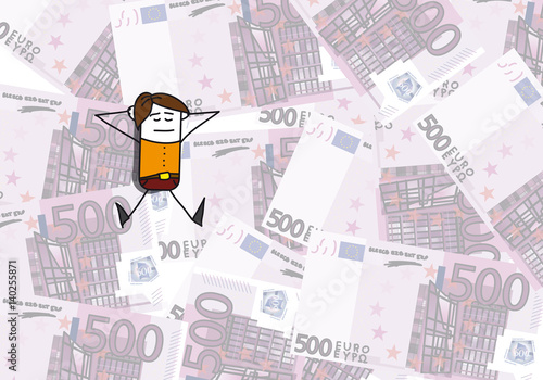 Dormir sur des billets de 500€