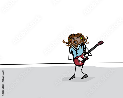 Personnage chanteur de reggae