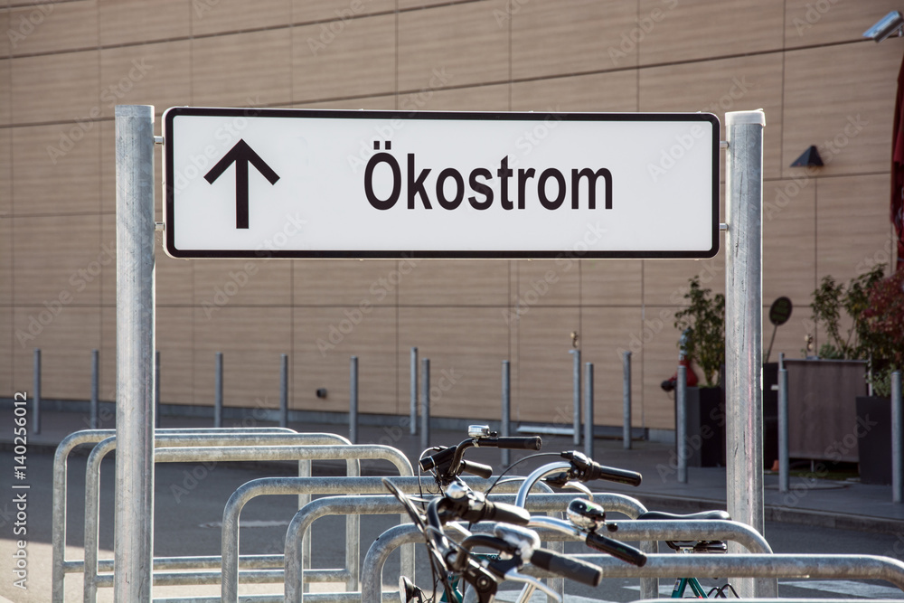 Obraz premium Schild 171 - Ökostrom