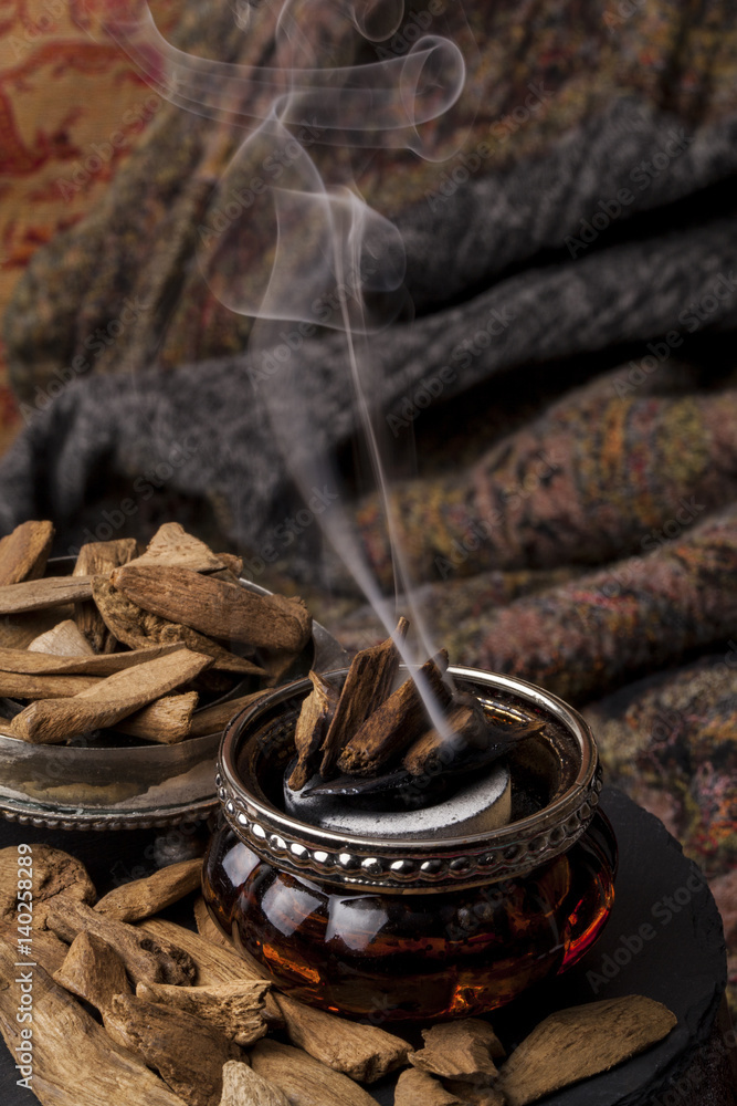 Fototapeta premium Agarwood, also called aloeswood incense chips