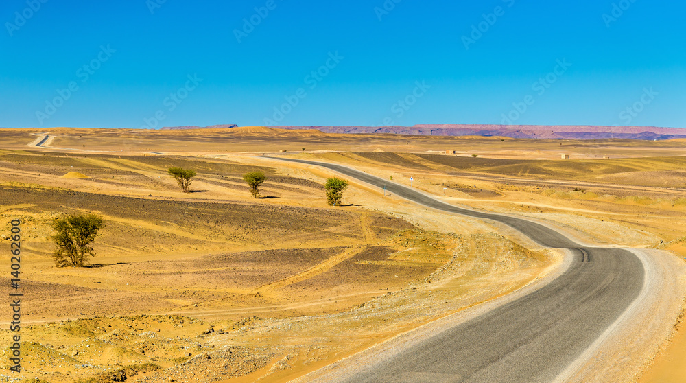 Road Merzouga - Erfoud in Morocco