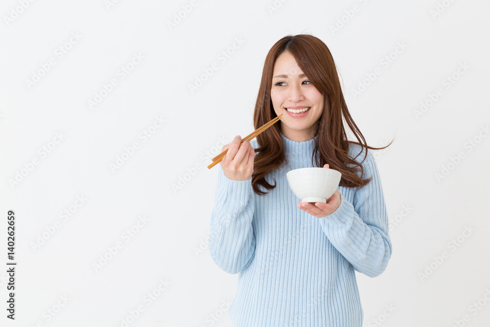 食事をする女性 食事をする女性