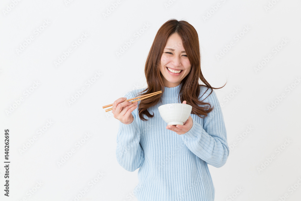 食事をする女性 食事をする女性