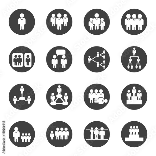 group business man concept icon vector