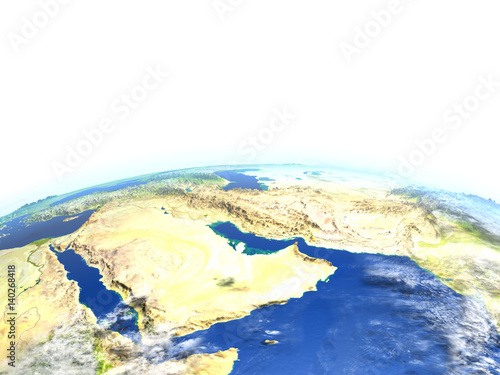 Arab Peninsula on planet Earth