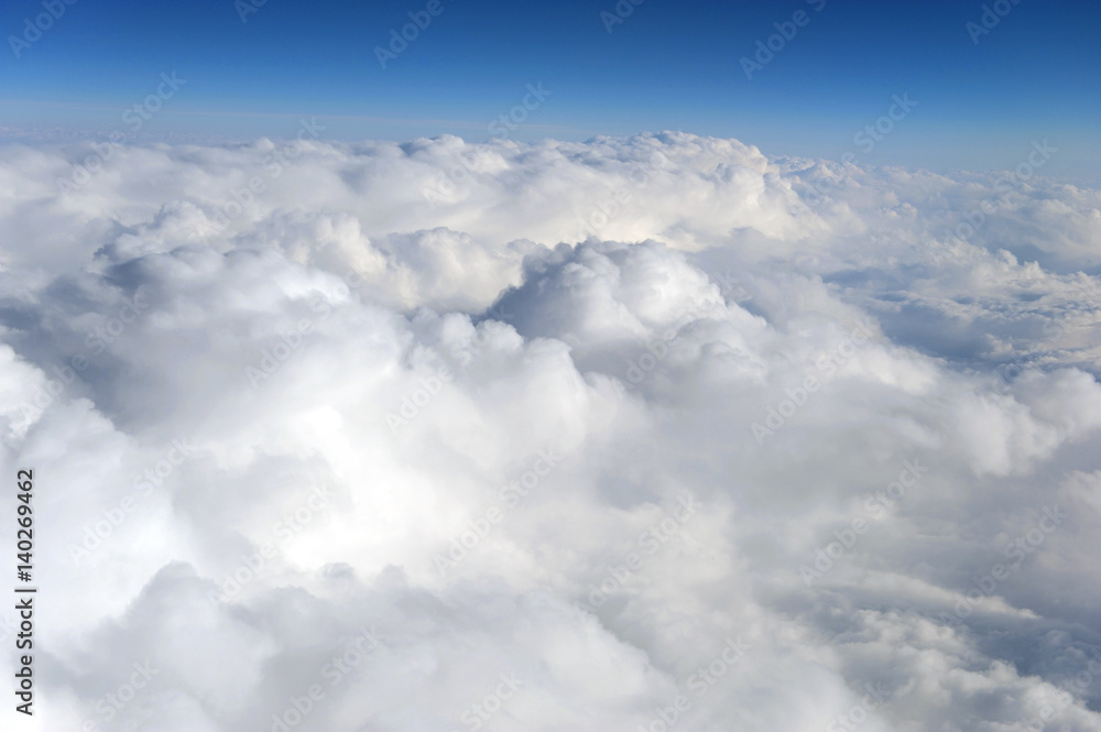 aerial view of cloud and sky from airplane aerial view of cloud and sky from airplane
