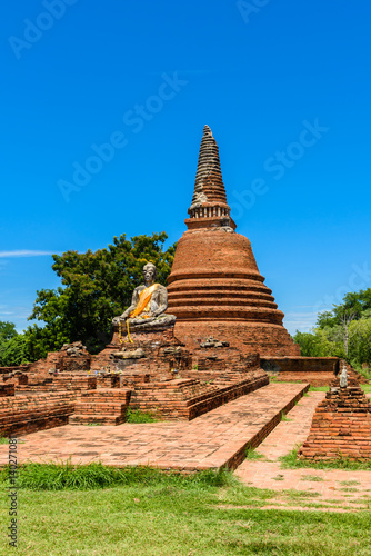 Wat Worrachettharam The measurement is important temple in Ayutthaya  Thailand.