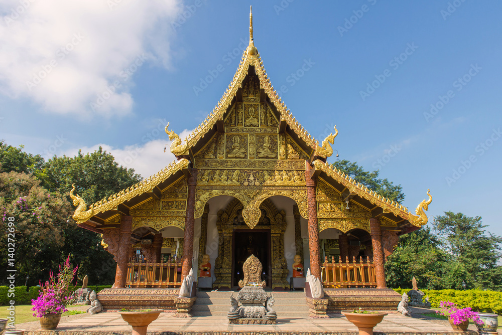 Landmark of wat Thai, Beautiful temple in Thailand