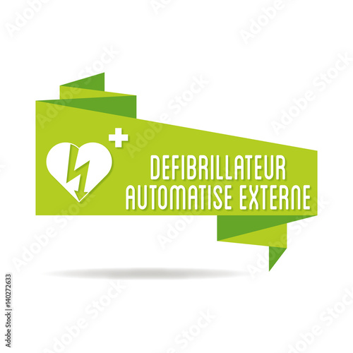 Logo défibrillateur. DAE.