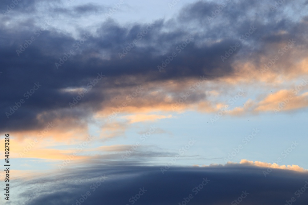 sky in sunset and raincloud art beautiful in nature, space for add text
