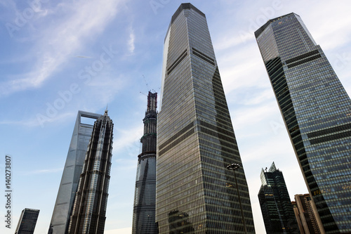 the modern building of the lujiazui financial centre in shanghai china