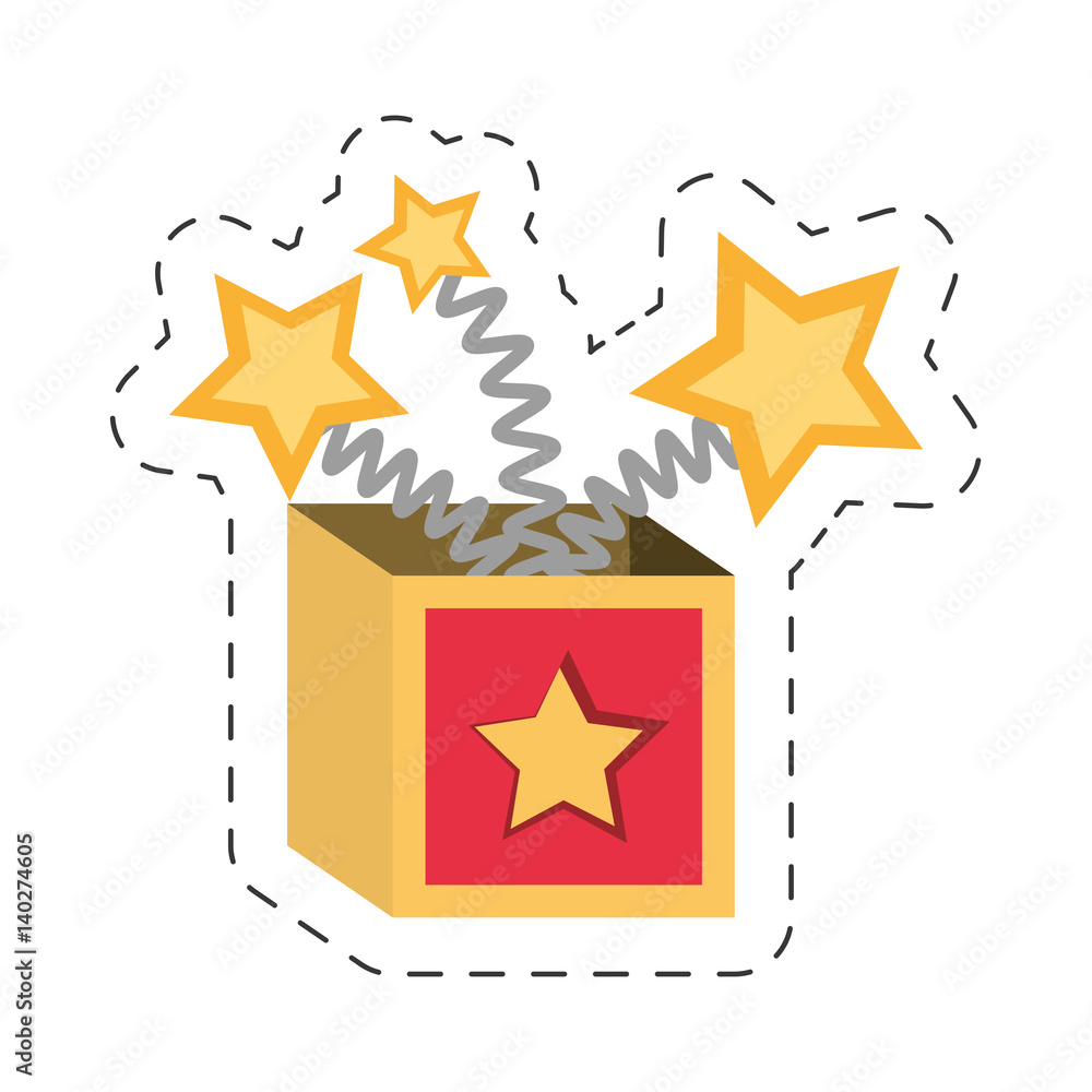cartoon surprise box april fools vector illustration eps 10 Stock ...