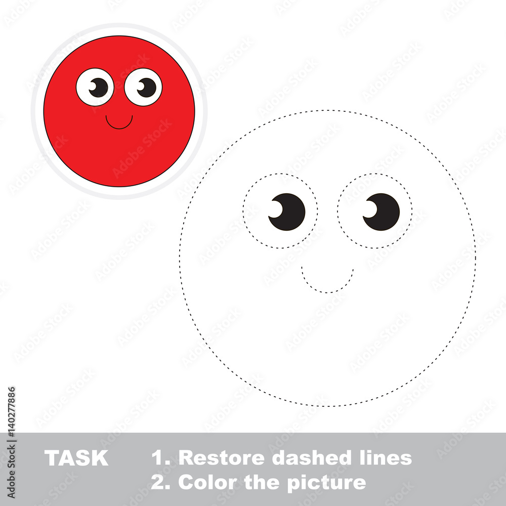 Vector trace educational game for preschool kids. Vector trace educational game for preschool kids.