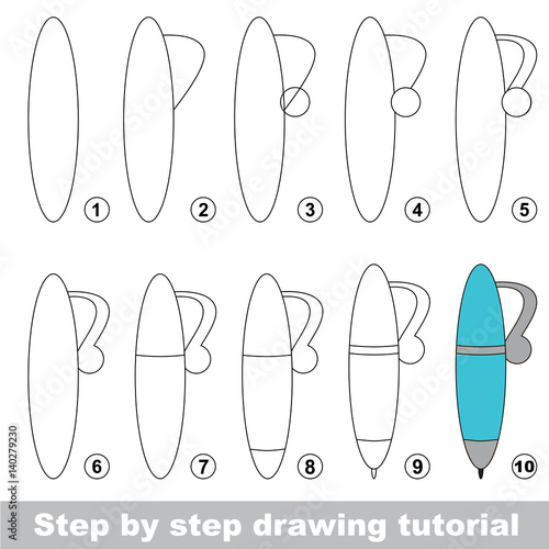 Drawing tutorial for preschool children.
