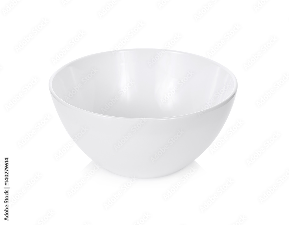 Empty white bowl isolated on white background Empty white bowl isolated on white background
