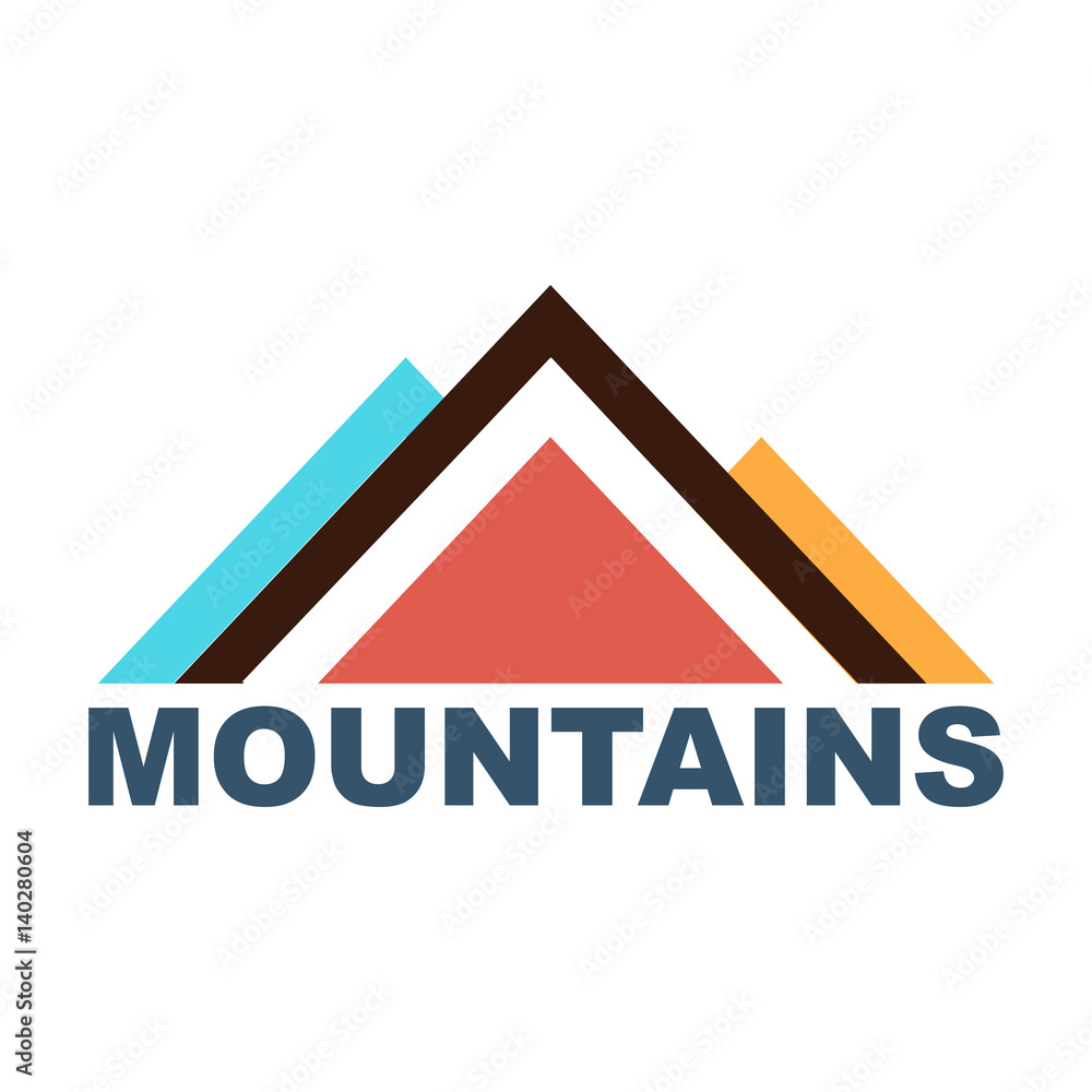 Template logo for abstract mountain. Template logo for abstract mountain.