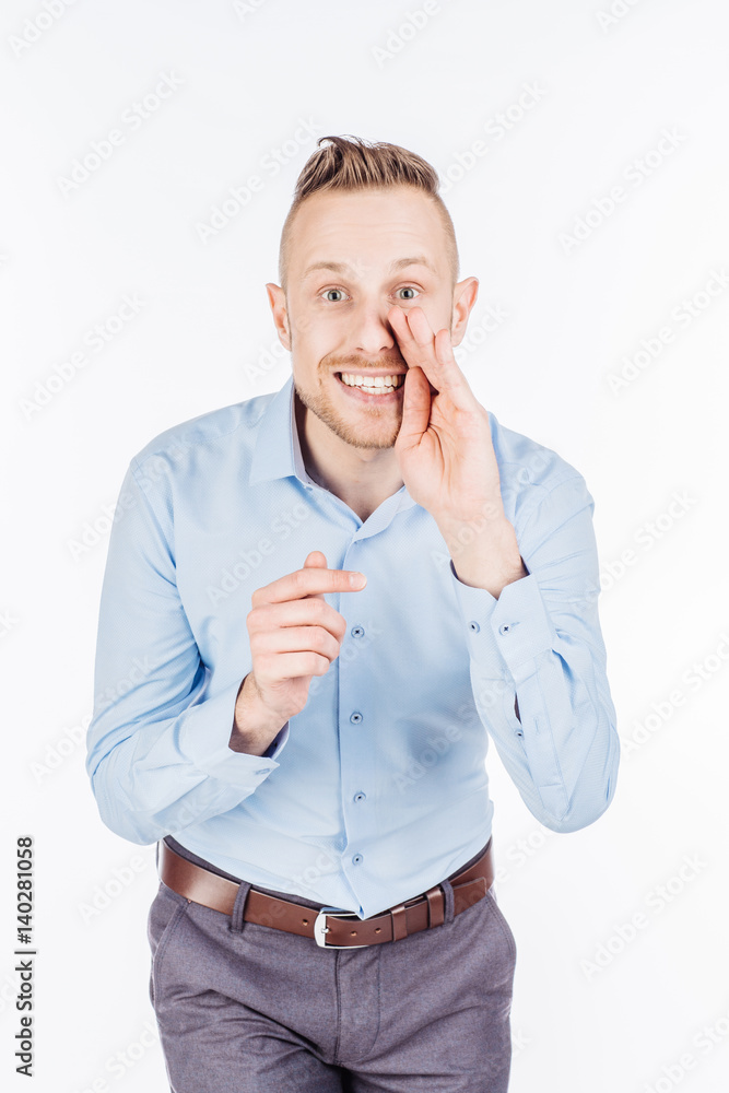 businessman yelling with open hands. emotions, facial expressions, feelings, body language, signs. businessman yelling with open hands. emotions, facial expressions, feelings, body language, signs.