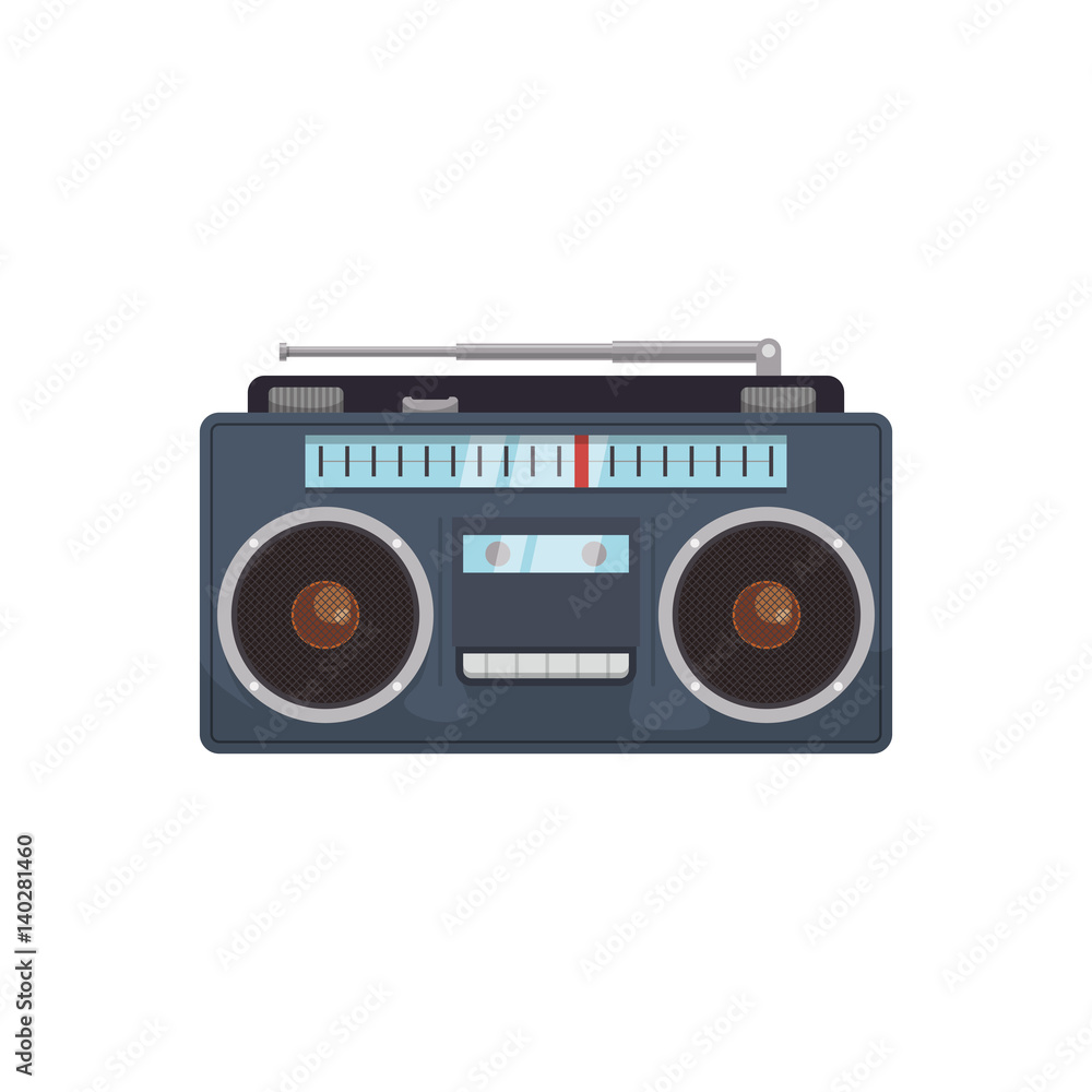 Fototapeta premium Antique radio stereo icon vector illustration graphic design