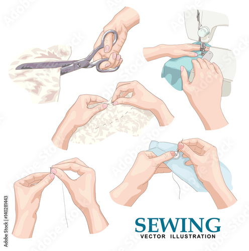 Sewing. Vector set.