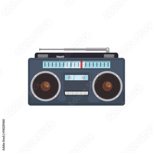 Antique radio stereo icon vector illustration graphic design