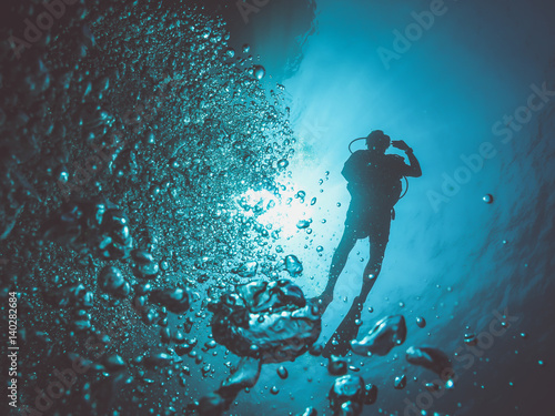 Fotografie Diver silhouette