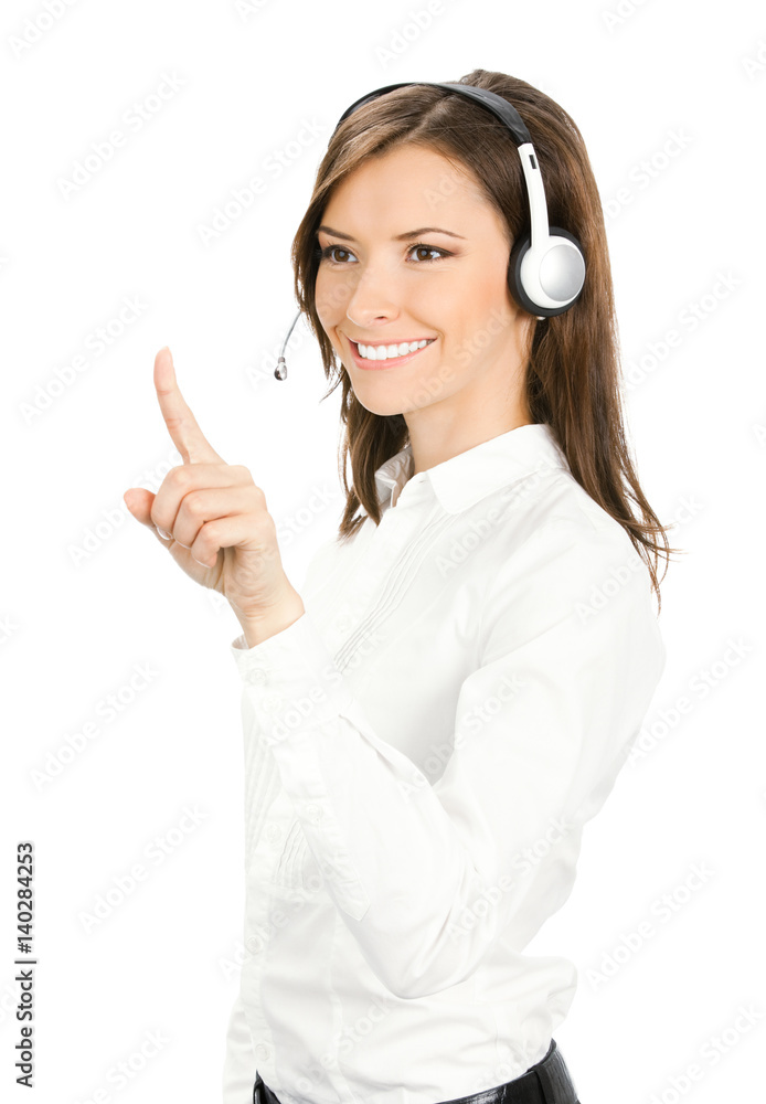 support service operator pointing at something support service operator pointing at something