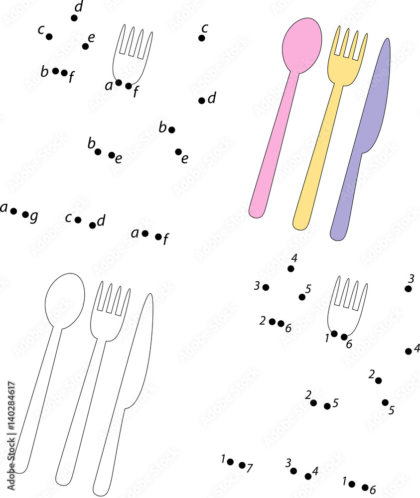Forks Spoons Coloring Pages